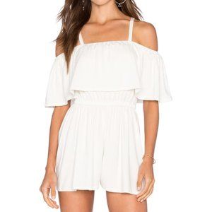 Off the Shoulder White Romper